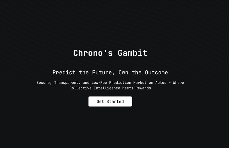 Chrono's Gambit — prediction markets on Aptos