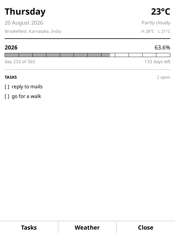 Ephemeris running on a jailbroken Kindle